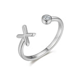 Charger l&#39;image dans la galerie, Bague &quot;Top Lettre&quot; ~ Argent Sterling
