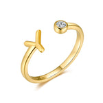 Charger l&#39;image dans la galerie, Bague &quot;Top Lettre&quot; ~ Argent Sterling
