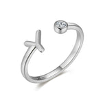 Charger l&#39;image dans la galerie, Bague &quot;Top Lettre&quot; ~ Argent Sterling
