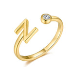 Charger l&#39;image dans la galerie, Bague &quot;Top Lettre&quot; ~ Argent Sterling
