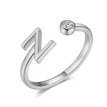 Charger l&#39;image dans la galerie, Bague &quot;Top Lettre&quot; ~ Argent Sterling
