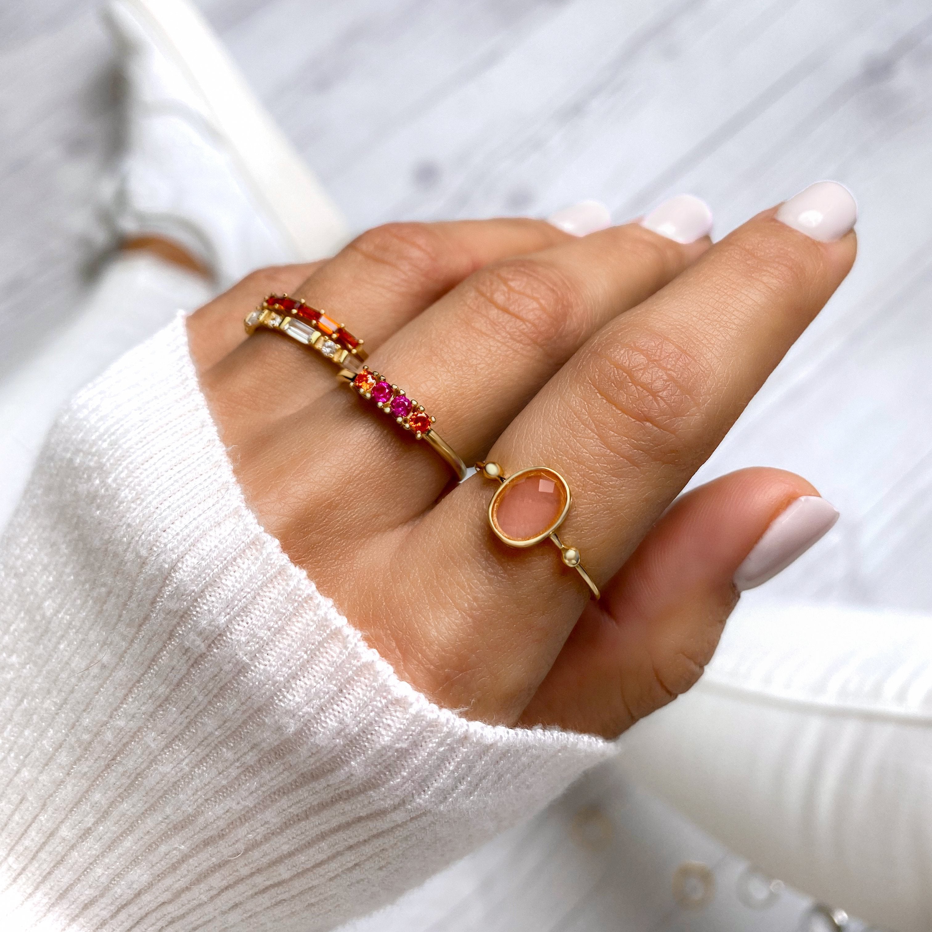 Bague "Incendie" ~ Argent Sterling
