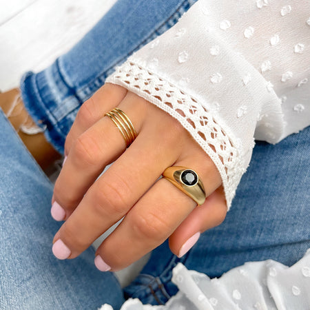 Bague "Black Spirit" ~ Argent Sterling