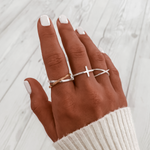 Charger l&#39;image dans la galerie, Bague &quot;Double Cercle&quot; ~ Argent Sterling
