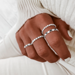 Charger l&#39;image dans la galerie, Bague &quot;Black Love&quot; ~ Argent Sterling
