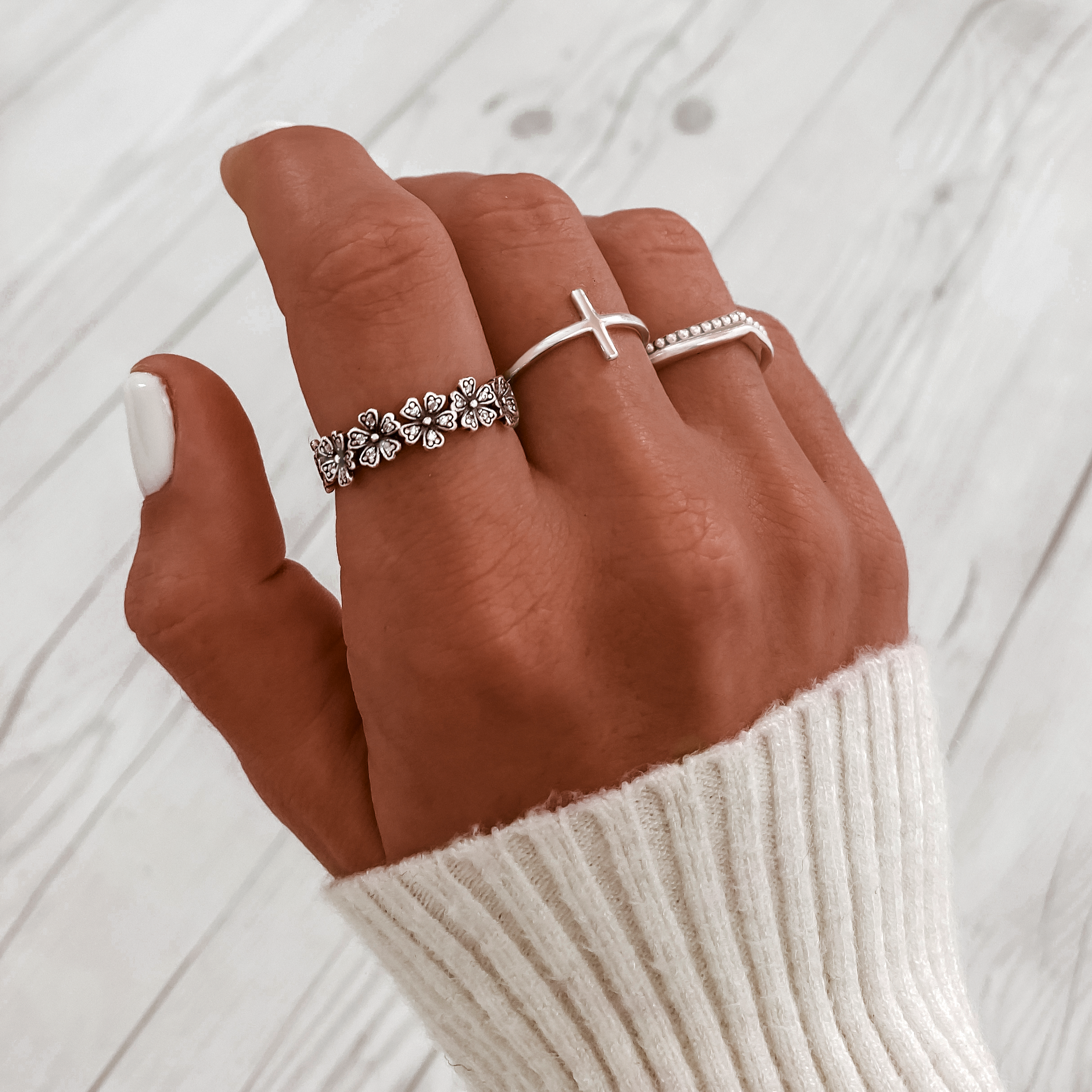 Bague "Marguerites" ~ Argent Sterling