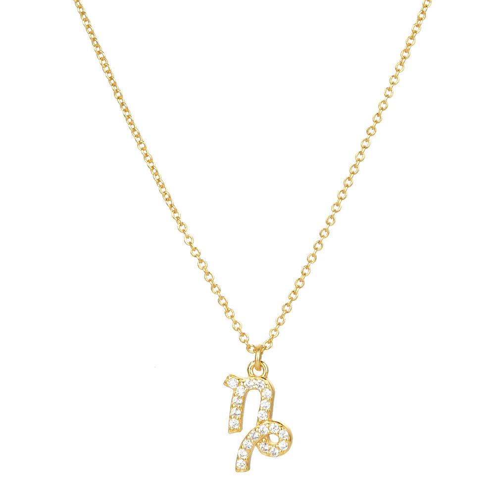 Collier "Shiny Gold Zodiac" ~ Argent Sterling