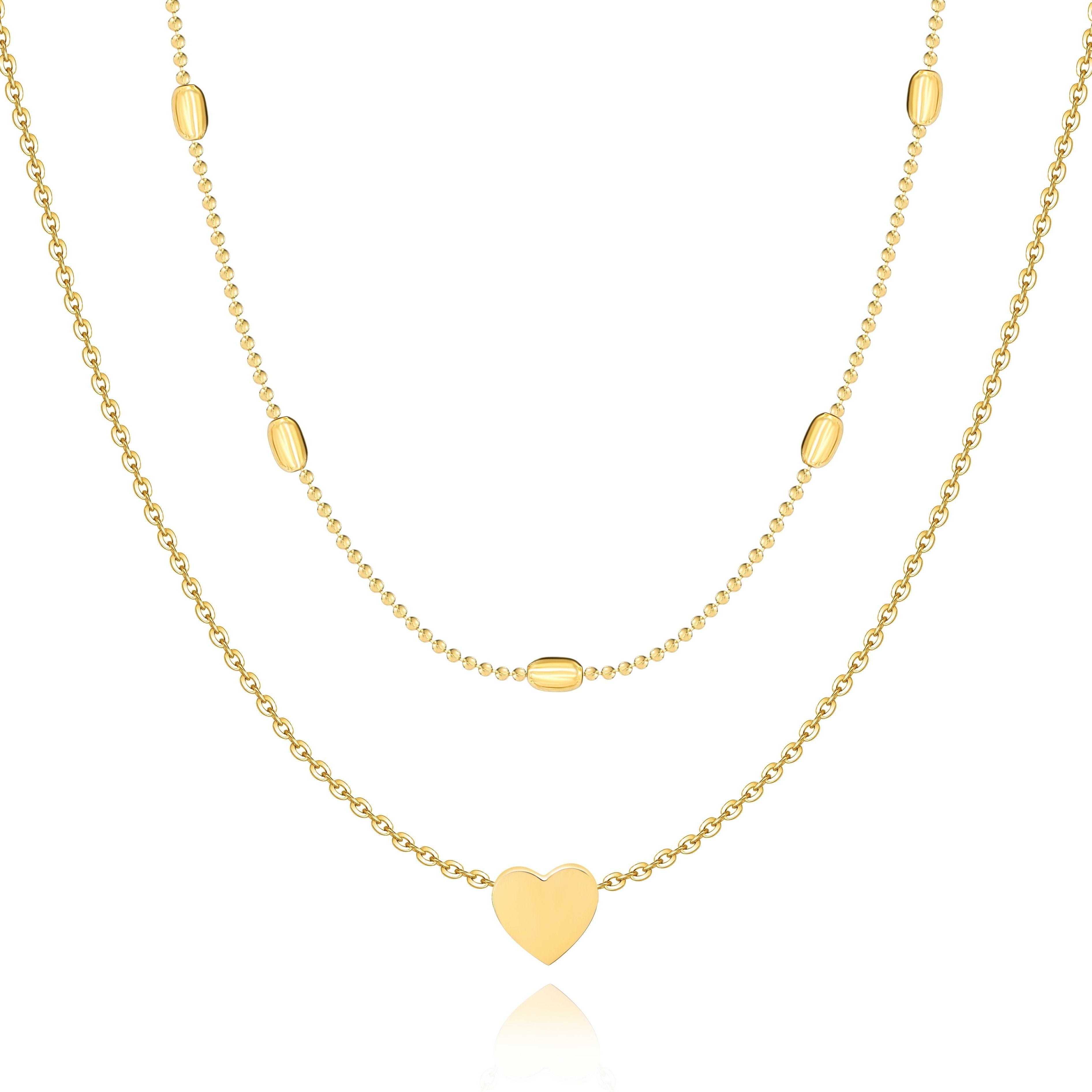 Collier "Style Amour" ~ Or / Rose/ Argent