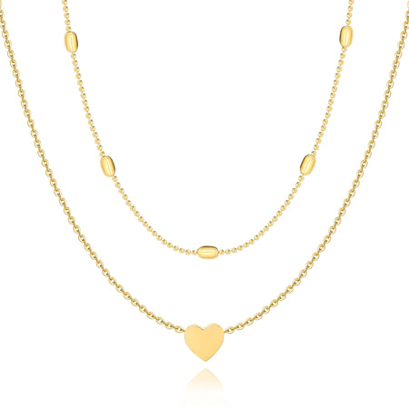 Collier "Style Amour" ~ Or / Rose/ Argent