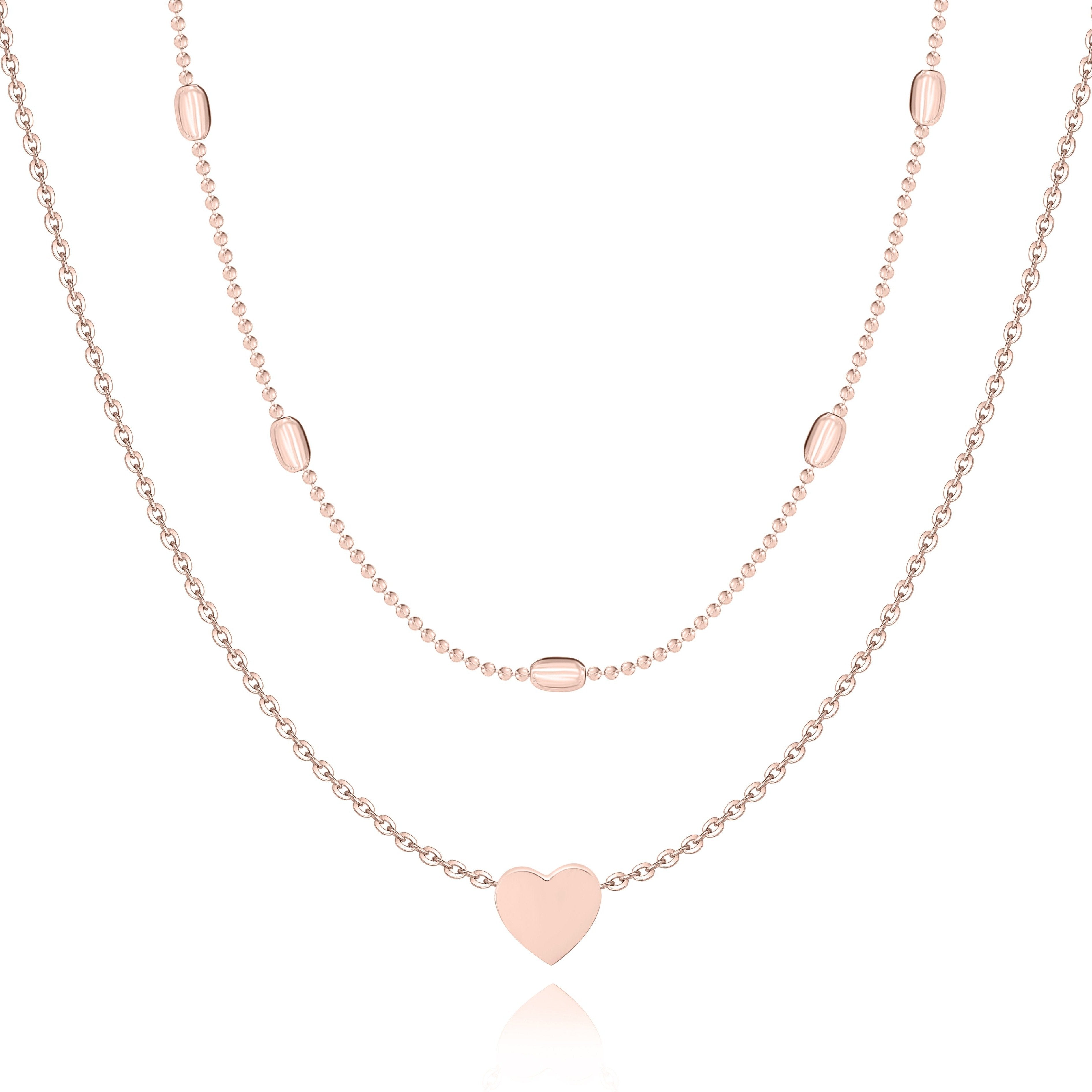 Collier "Style Amour" ~ Or / Rose/ Argent