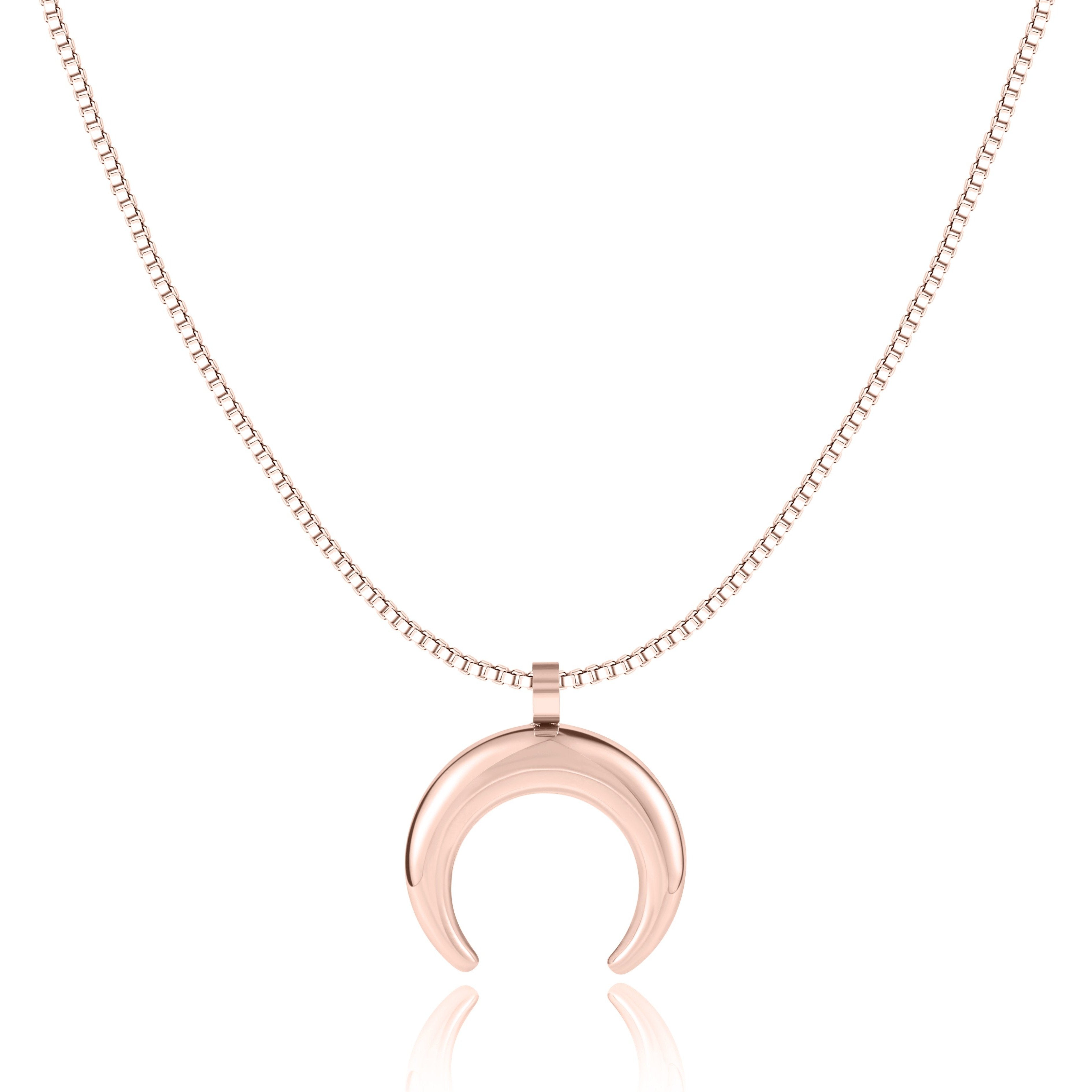 Collier "Lune" ~ Or / Argent / Rose