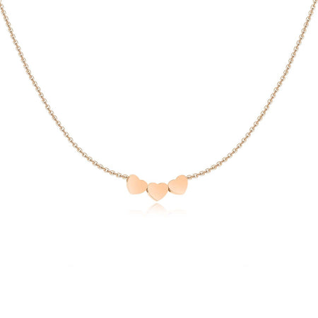 Collier "Cœurs - 3 Times Love" ~ Argent / Rose