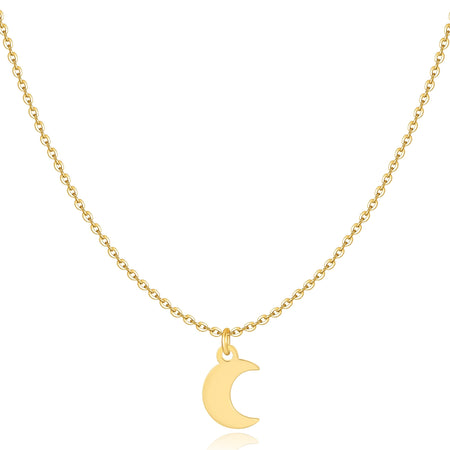 Collier "Petite Lune" ~ Or/Rose/Argent