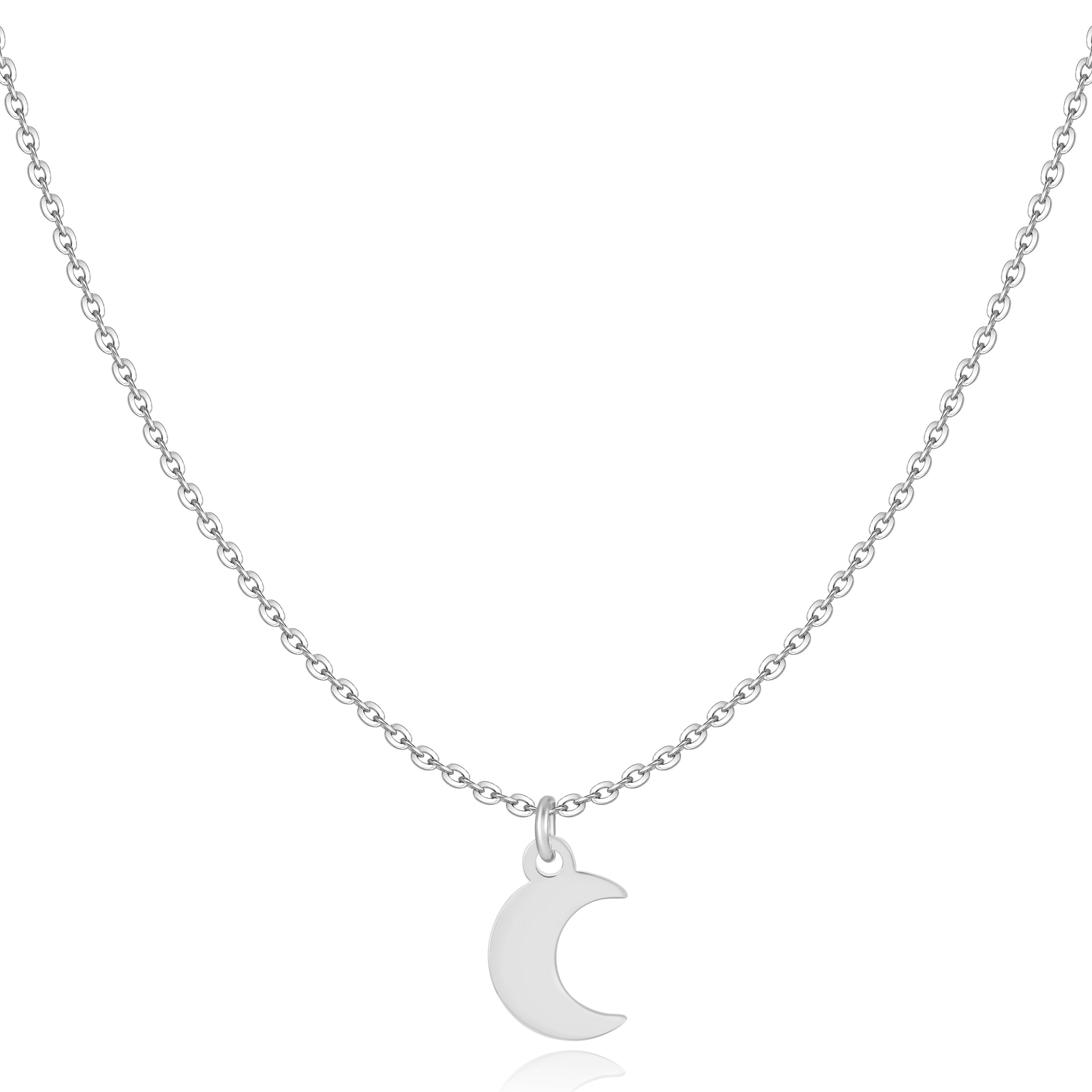 Collier "Petite Lune" ~ Or/Rose/Argent