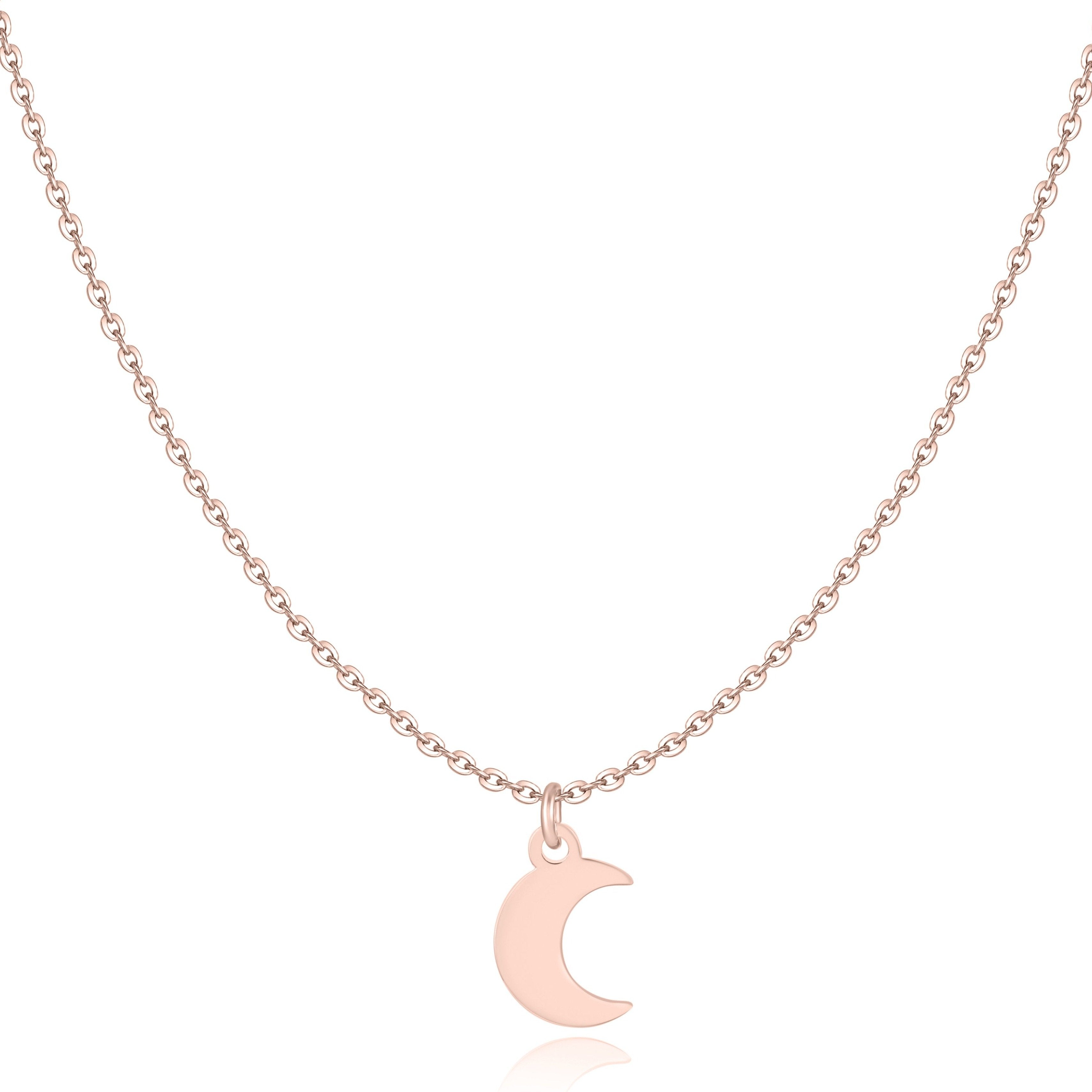 Collier "Petite Lune" ~ Or/Rose/Argent