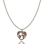 Charger l&#39;image dans la galerie, Collier &quot;World Love&quot; ~ Argent/Or/Rose/Café
