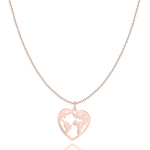 Charger l&#39;image dans la galerie, Collier &quot;World Love&quot; ~ Argent/Or/Rose/Café
