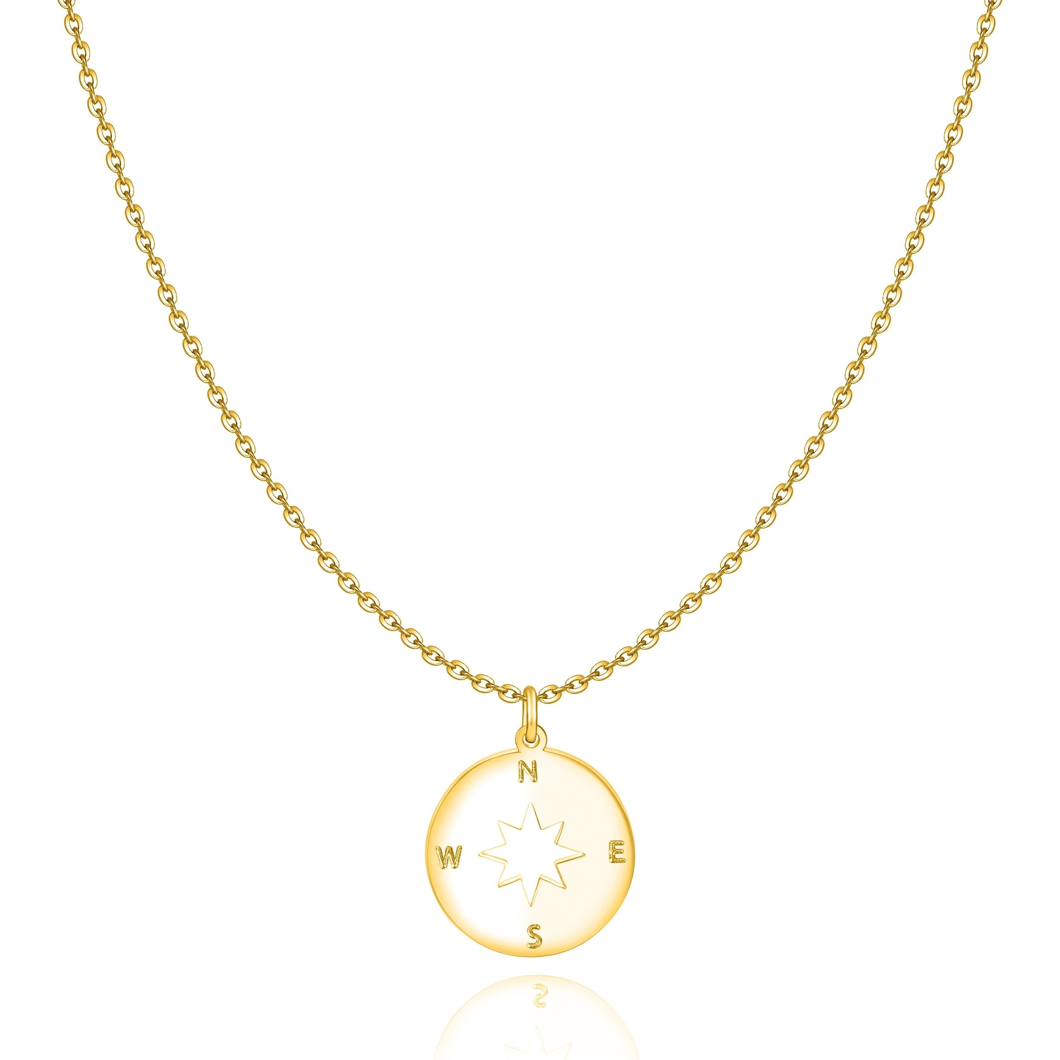 Collier "Rose des Vents" ~ Or/Rose/Argent