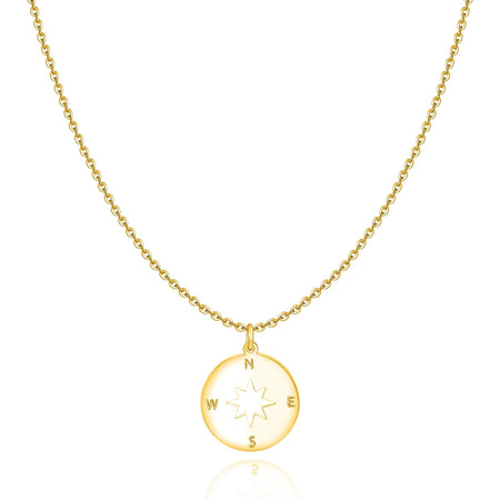 Collier "Rose des Vents" ~ Or/Rose/Argent