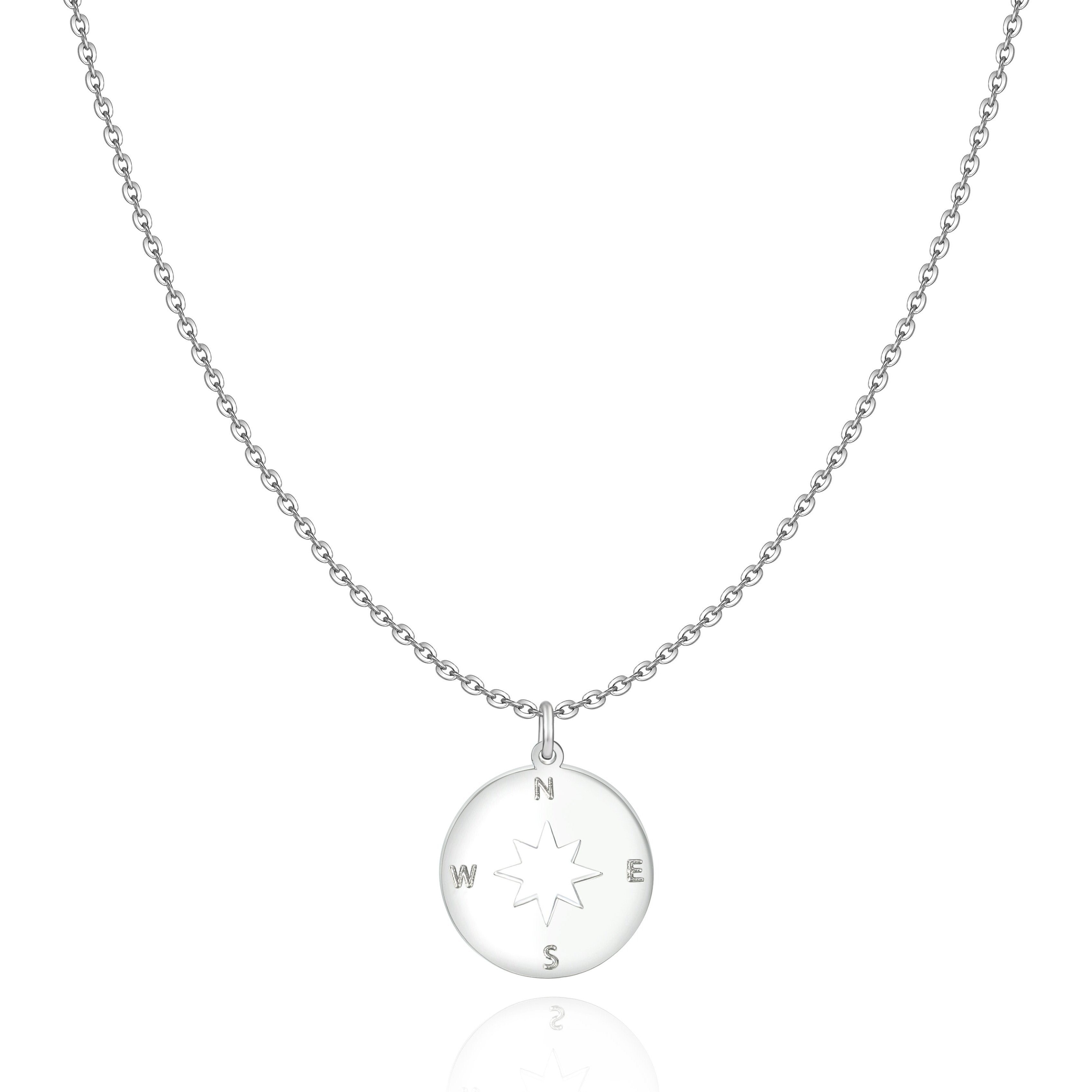 Collier "Rose des Vents" ~ Or/Rose/Argent