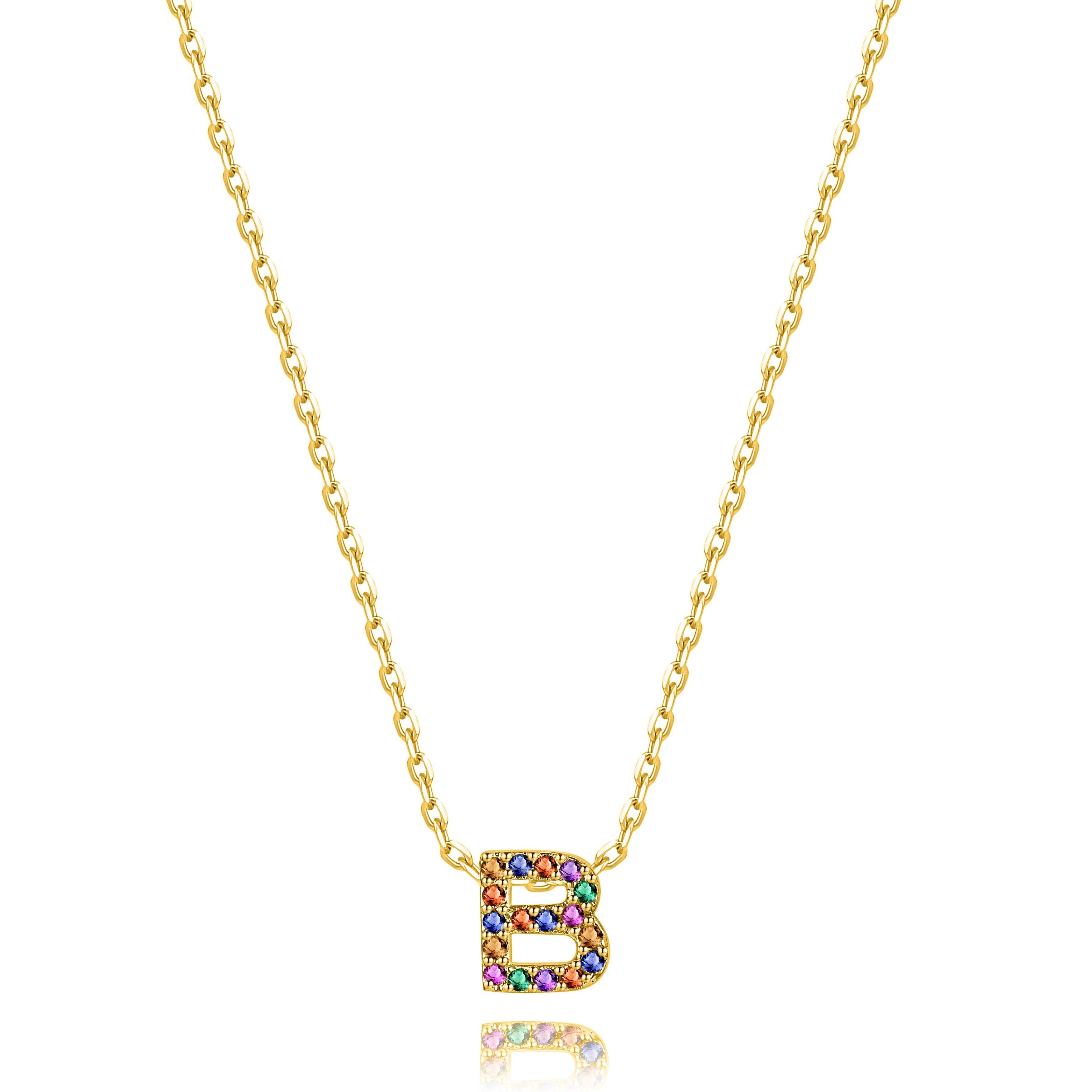 Collier "Shiny Initiale" ~ Argent Sterling