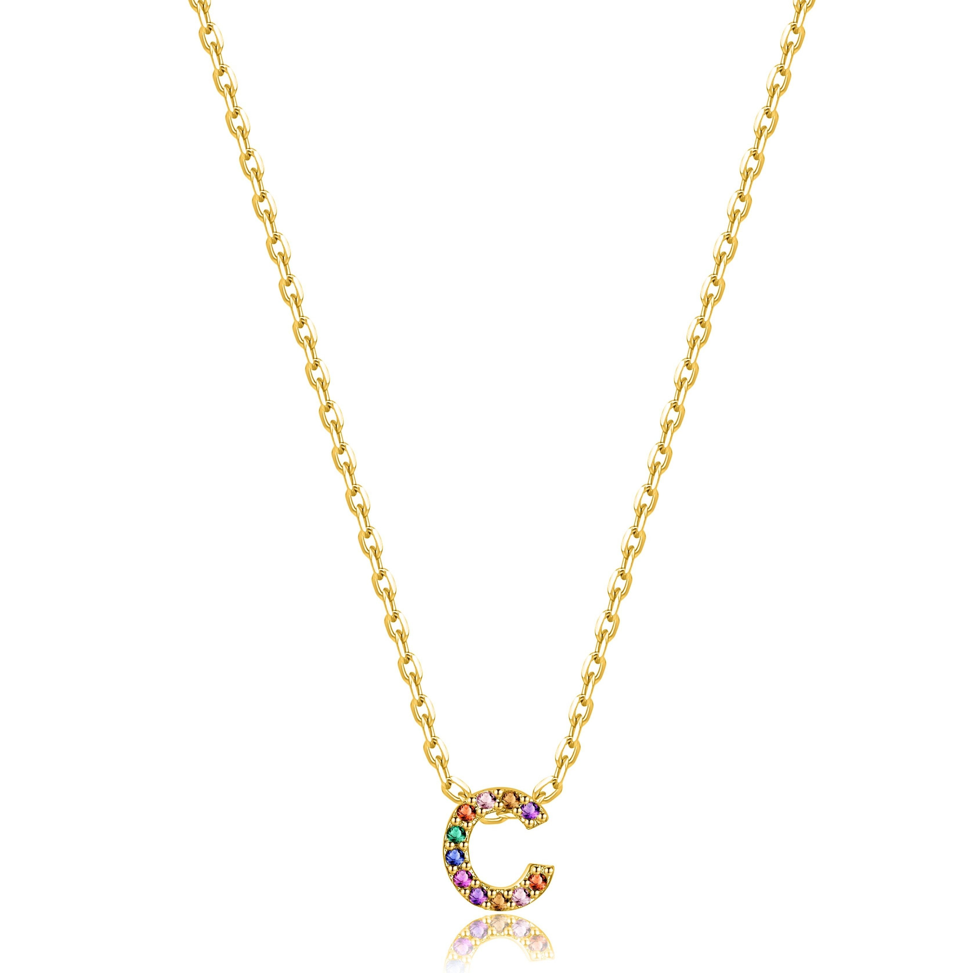 Collier "Shiny Initiale" ~ Argent Sterling