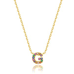 Charger l&#39;image dans la galerie, Collier &quot;Shiny Initiale&quot; ~ Argent Sterling
