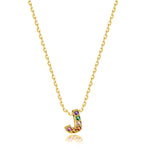 Charger l&#39;image dans la galerie, Collier &quot;Shiny Initiale&quot; ~ Argent Sterling
