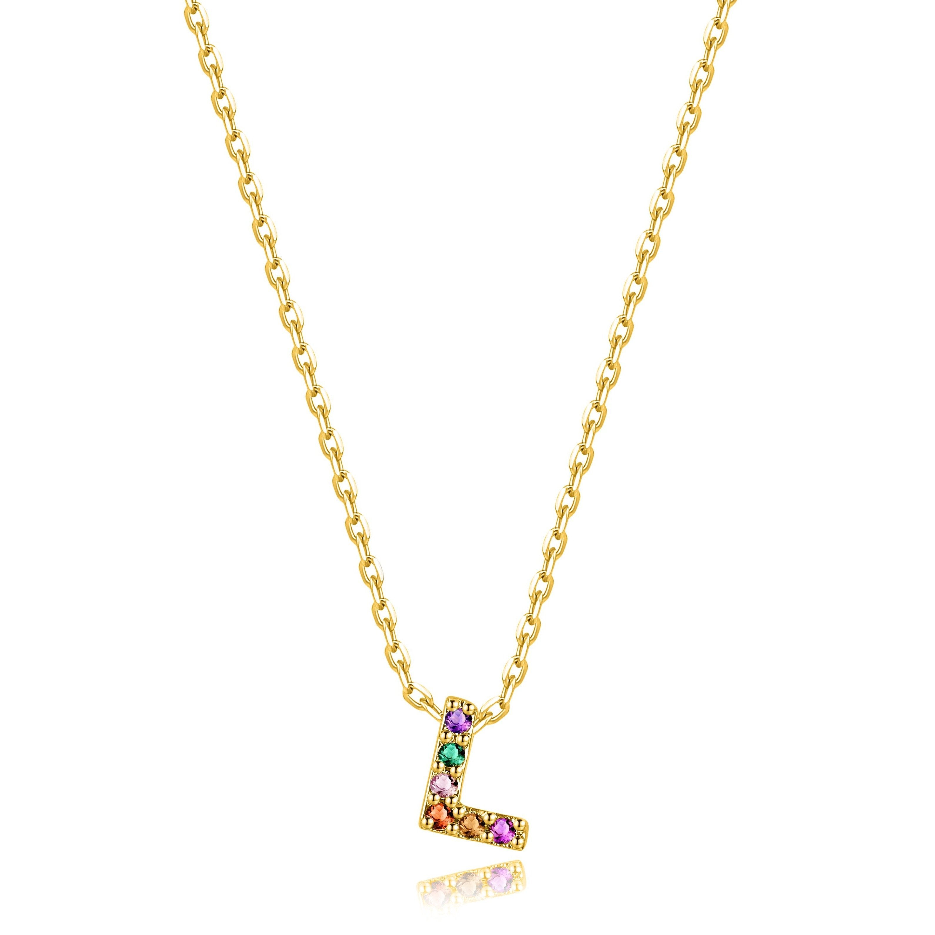 Collier "Shiny Initiale" ~ Argent Sterling