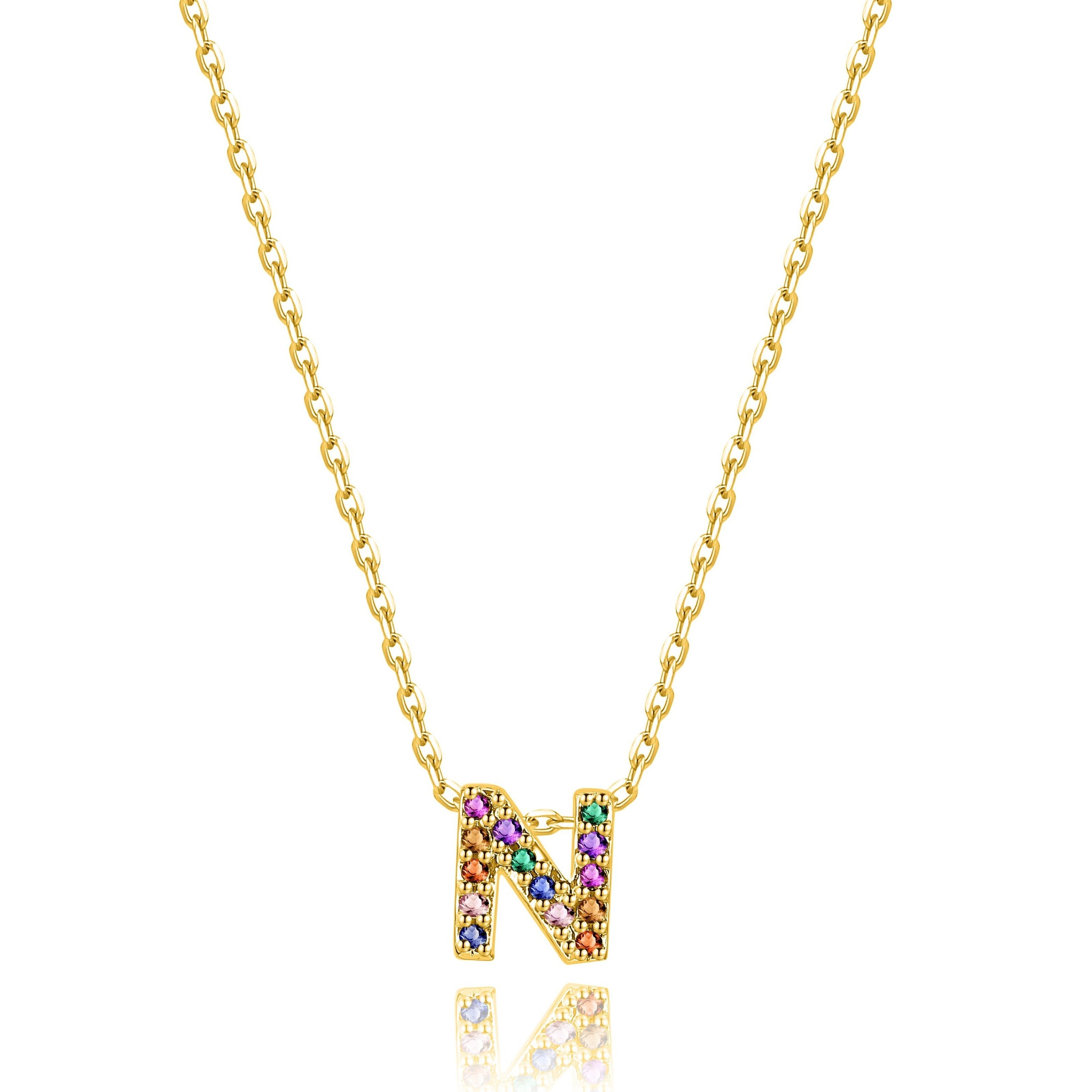 Collier "Shiny Initiale" ~ Argent Sterling