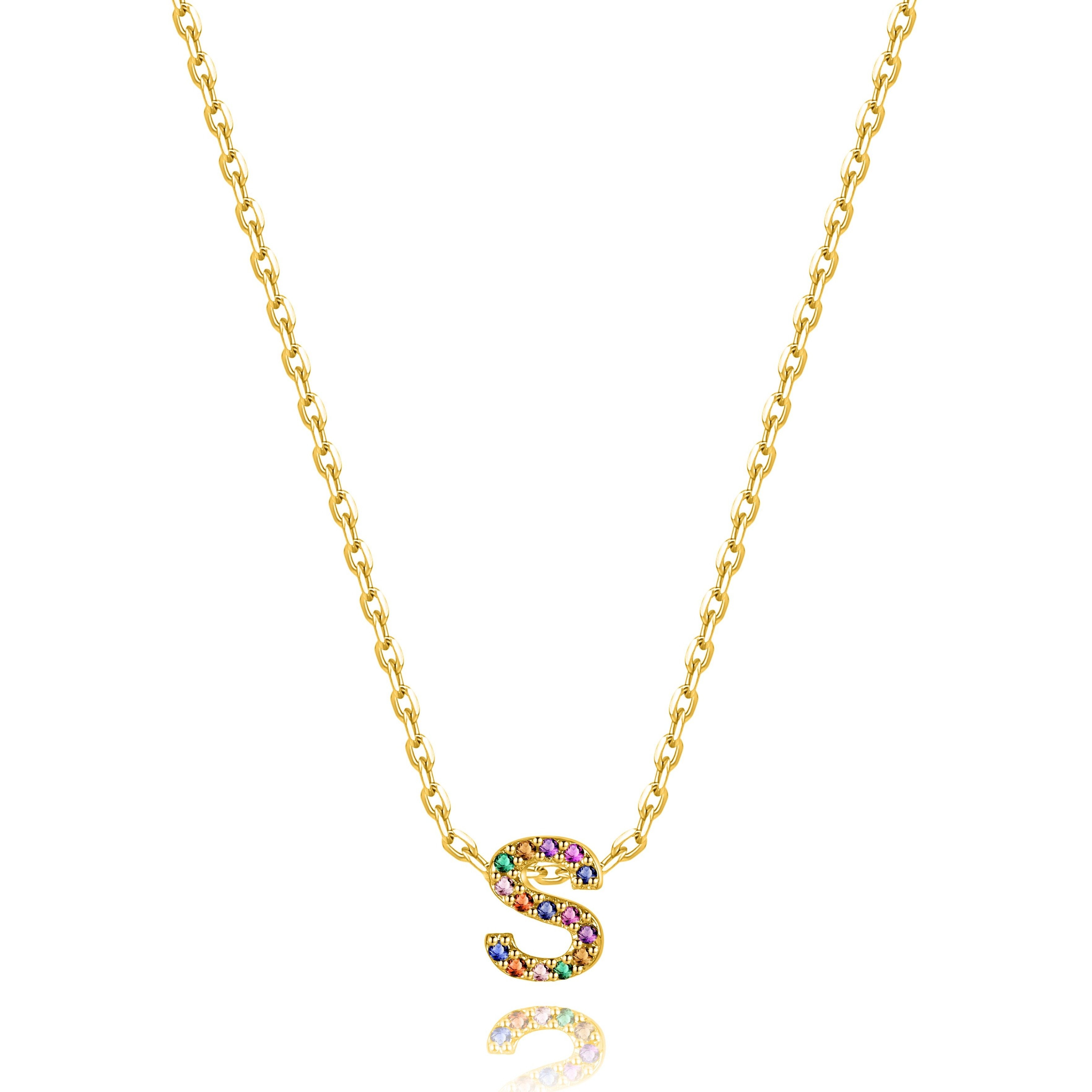 Collier "Shiny Initiale" ~ Argent Sterling