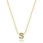 Charger l&#39;image dans la galerie, Collier &quot;Shiny Initiale&quot; ~ Argent Sterling

