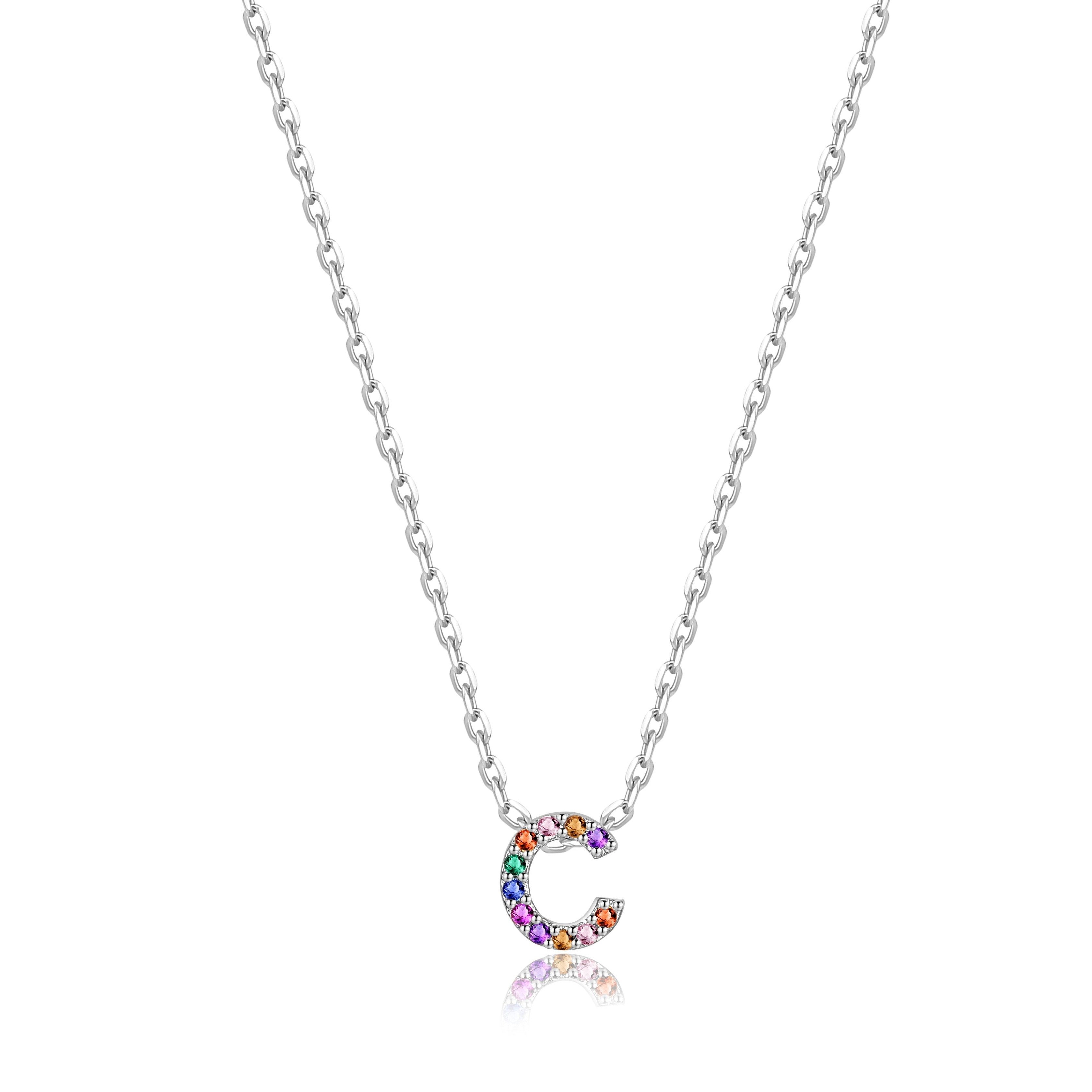 Collier "Shiny Initiale" ~ Argent Sterling