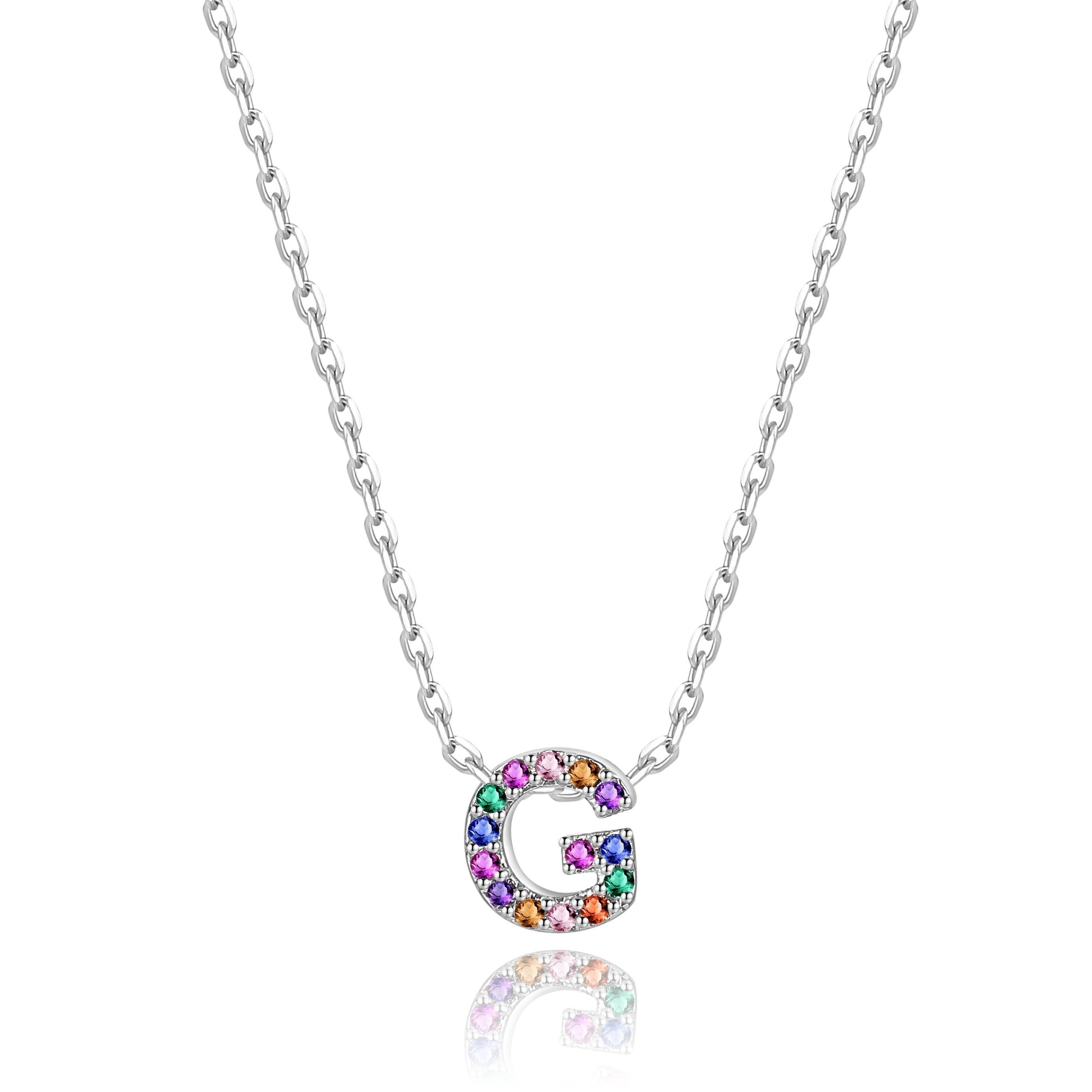 Collier "Shiny Initiale" ~ Argent Sterling