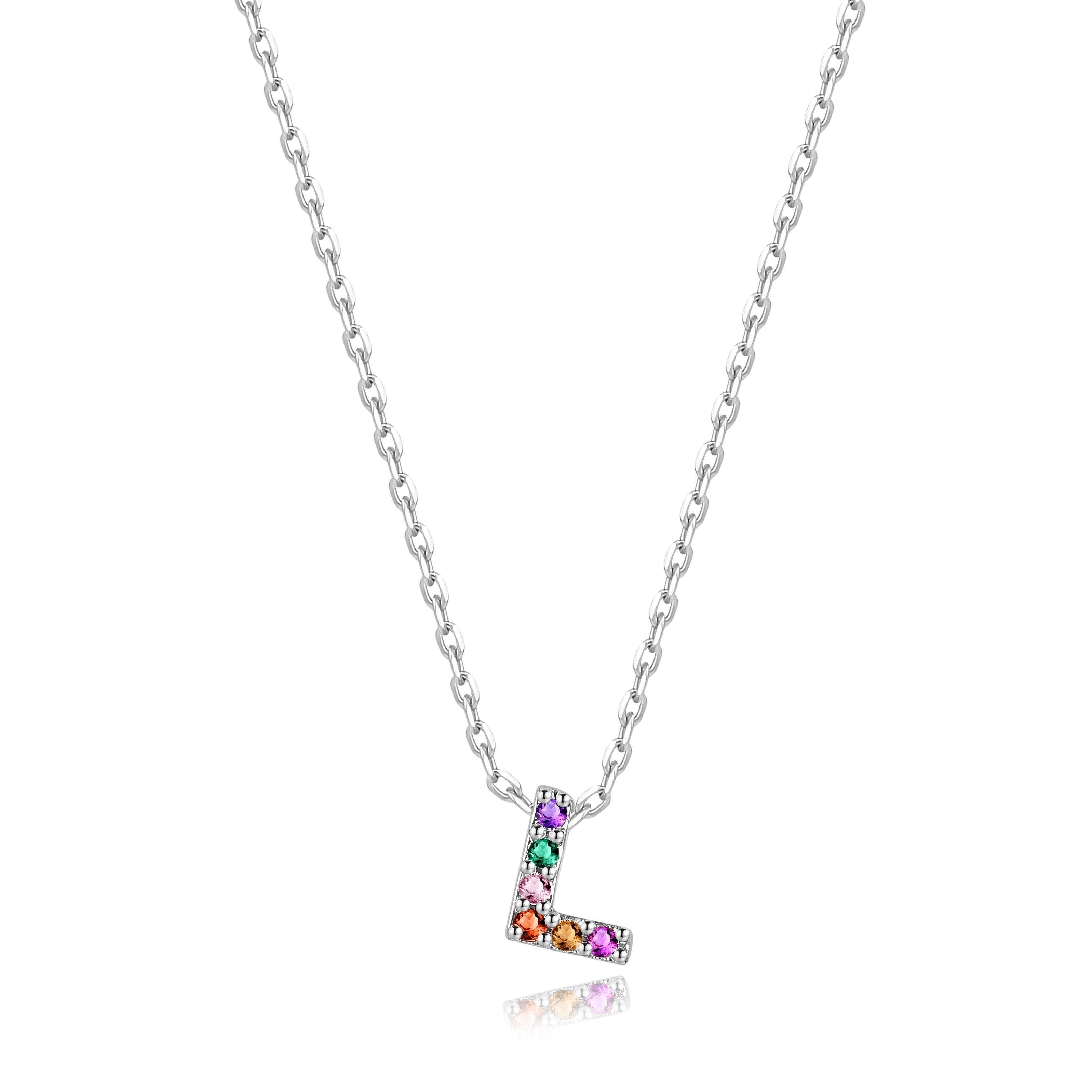 Collier "Shiny Initiale" ~ Argent Sterling