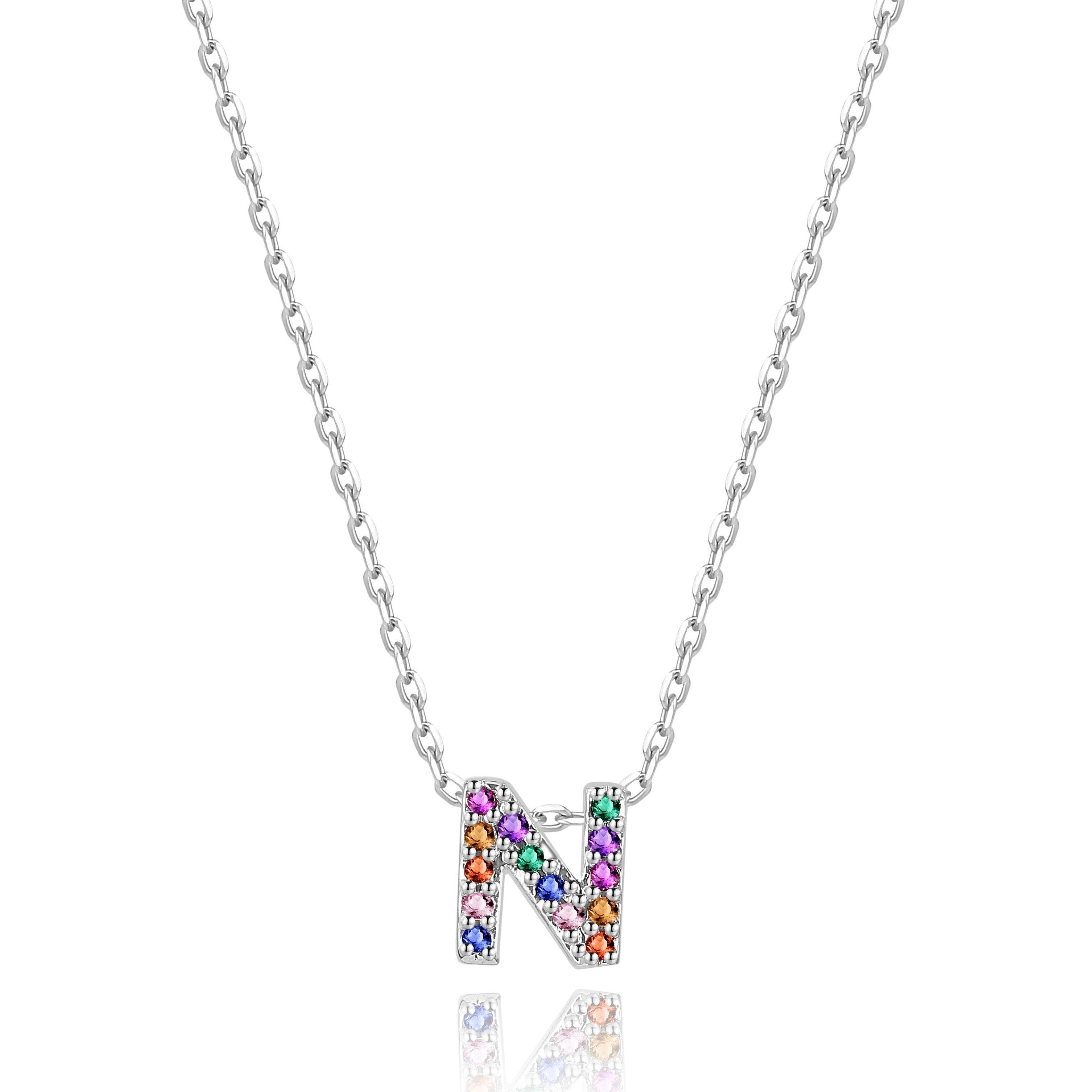 Collier "Shiny Initiale" ~ Argent Sterling