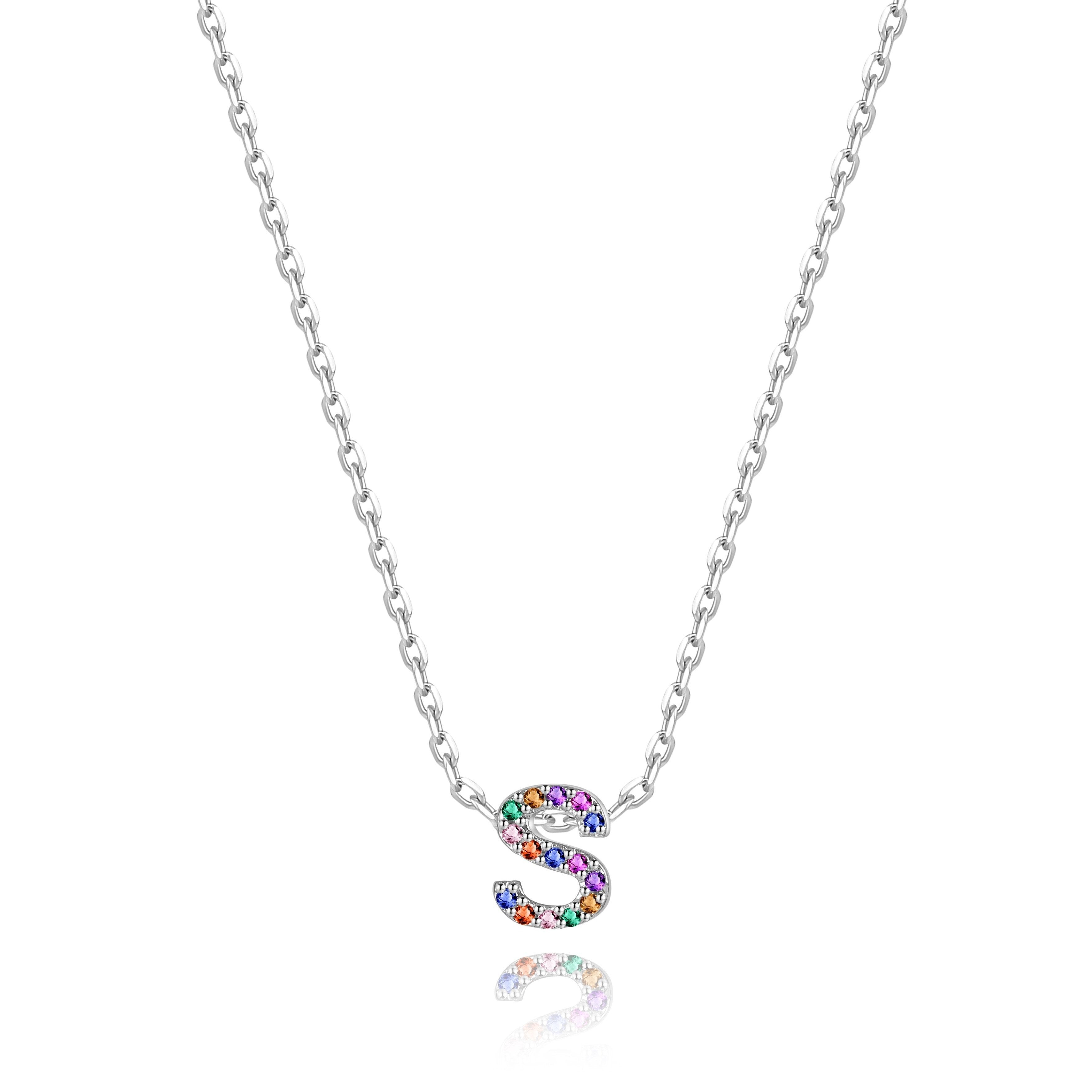 Collier "Shiny Initiale" ~ Argent Sterling