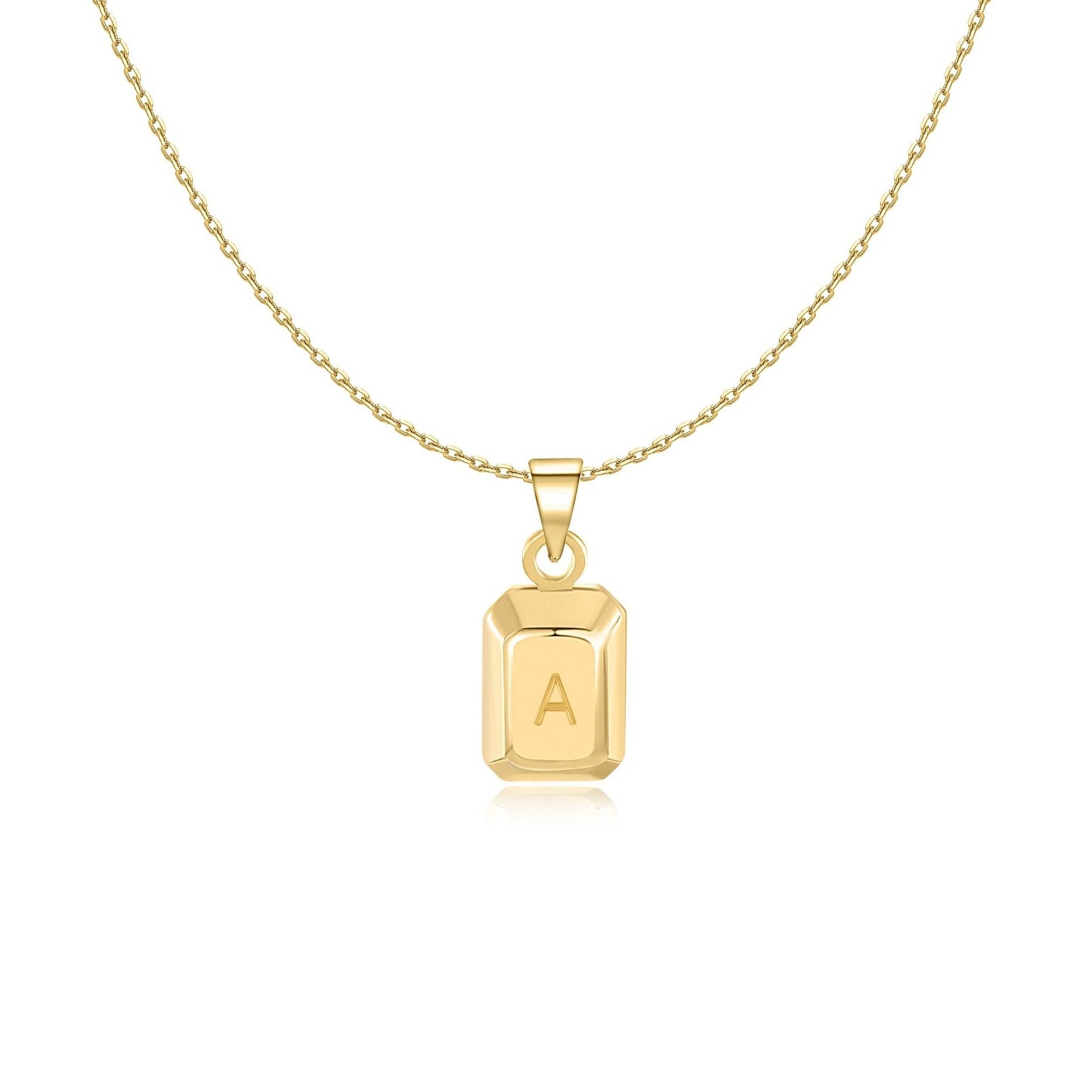 Collier "Lingot Initiale" ~ Argent Sterling