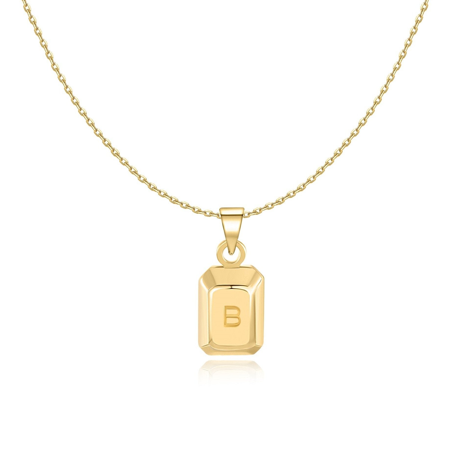 Collier "Lingot Initiale" ~ Argent Sterling