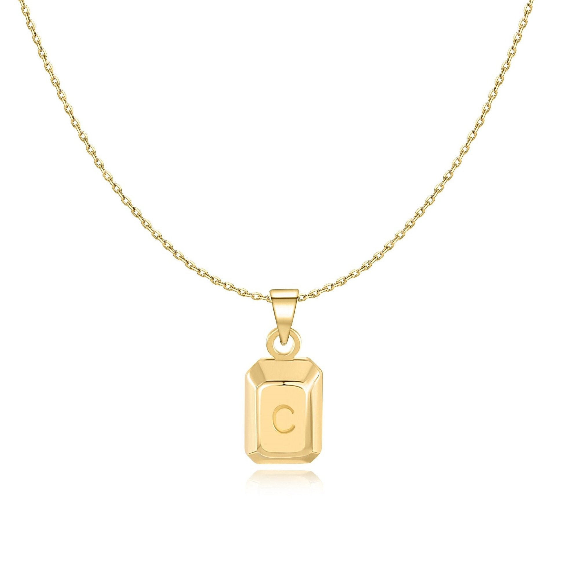 Collier "Lingot Initiale" ~ Argent Sterling