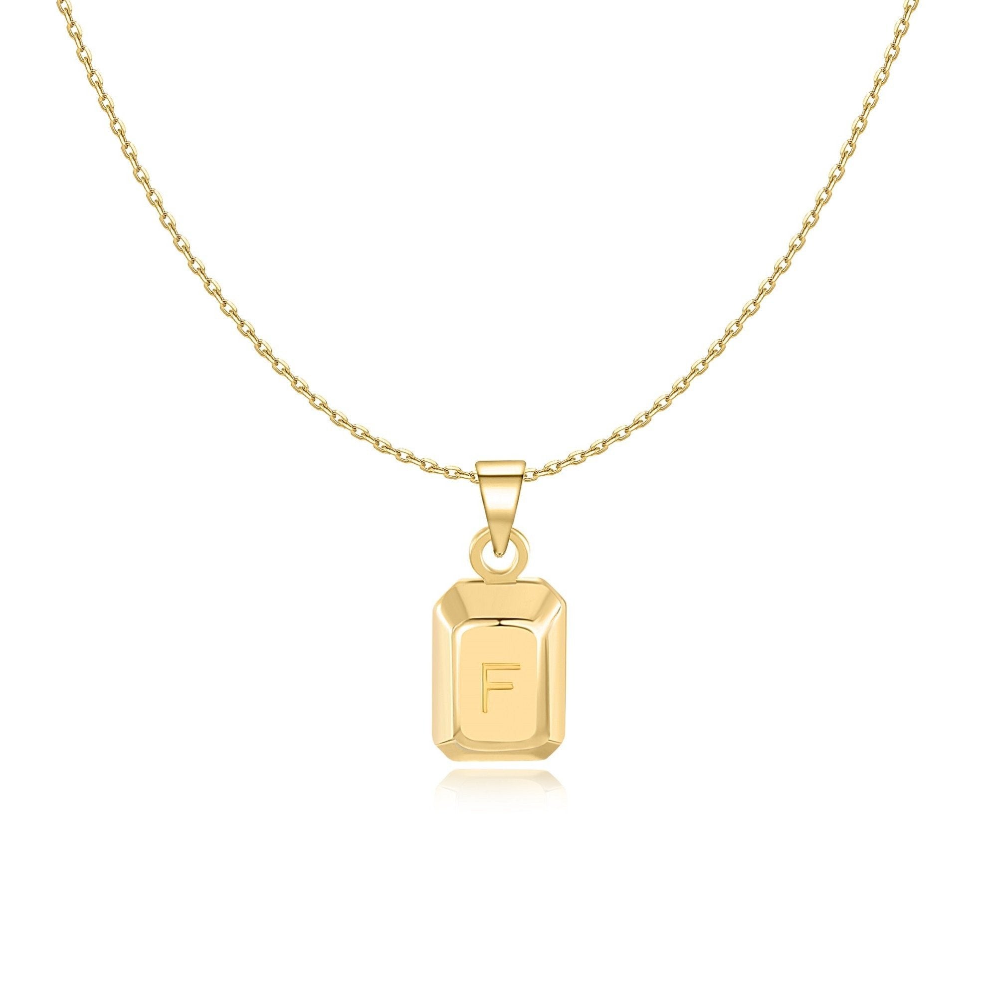 Collier "Lingot Initiale" ~ Argent Sterling