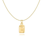 Charger l&#39;image dans la galerie, Collier &quot;Lingot Initiale&quot; ~ Argent Sterling
