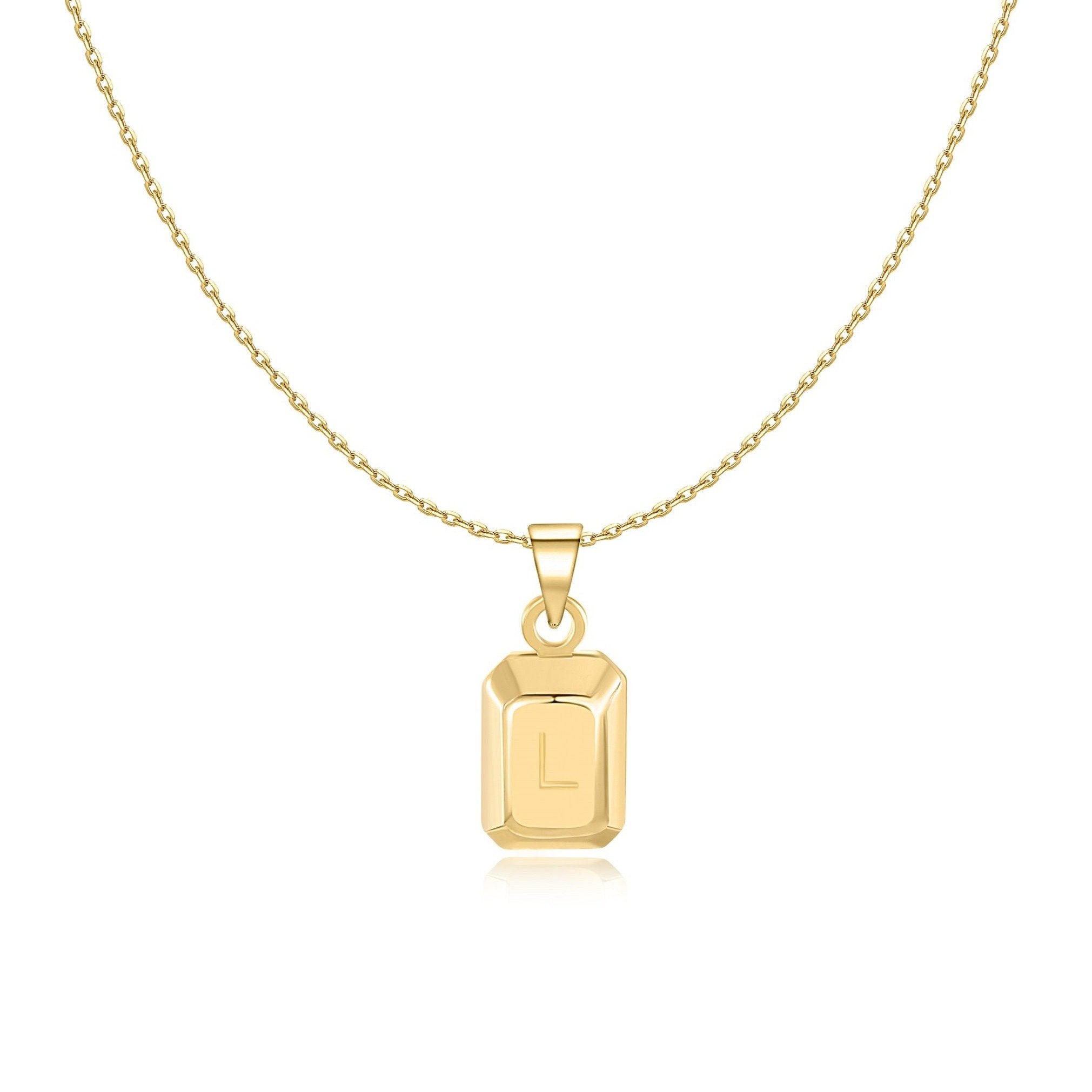 Collier "Lingot Initiale" ~ Argent Sterling