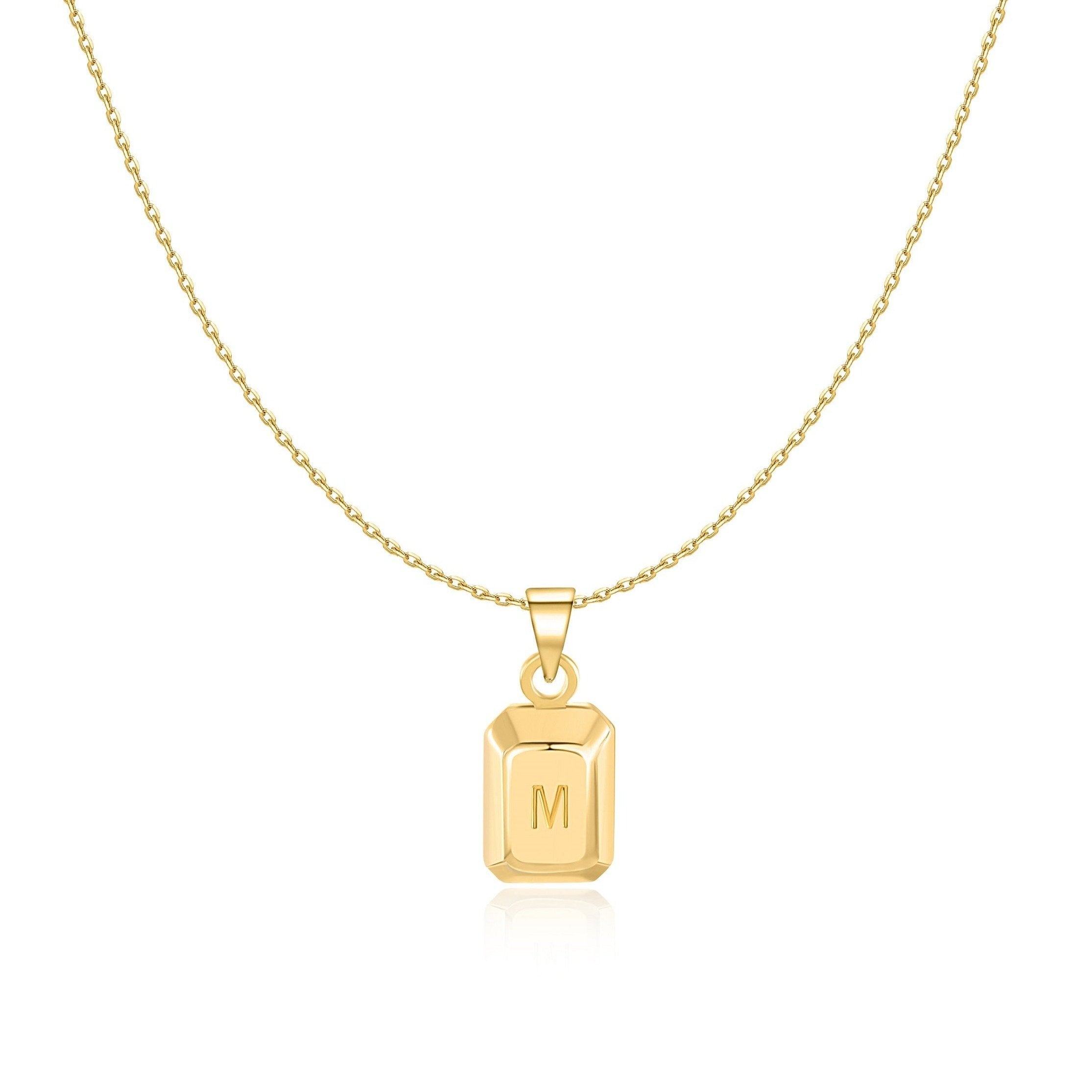 Collier "Lingot Initiale" ~ Argent Sterling