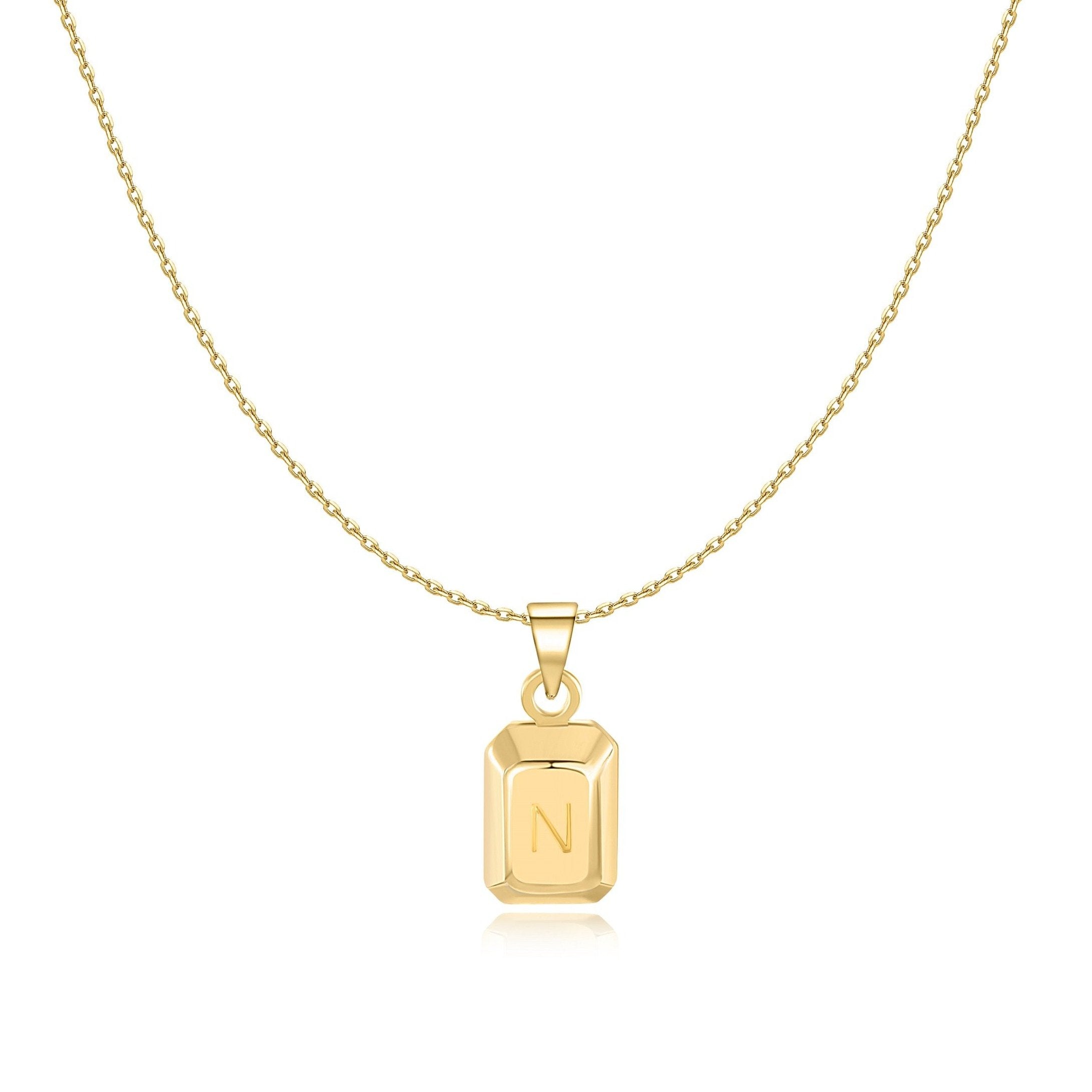 Collier "Lingot Initiale" ~ Argent Sterling