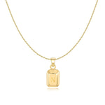 Charger l&#39;image dans la galerie, Collier &quot;Lingot Initiale&quot; ~ Argent Sterling
