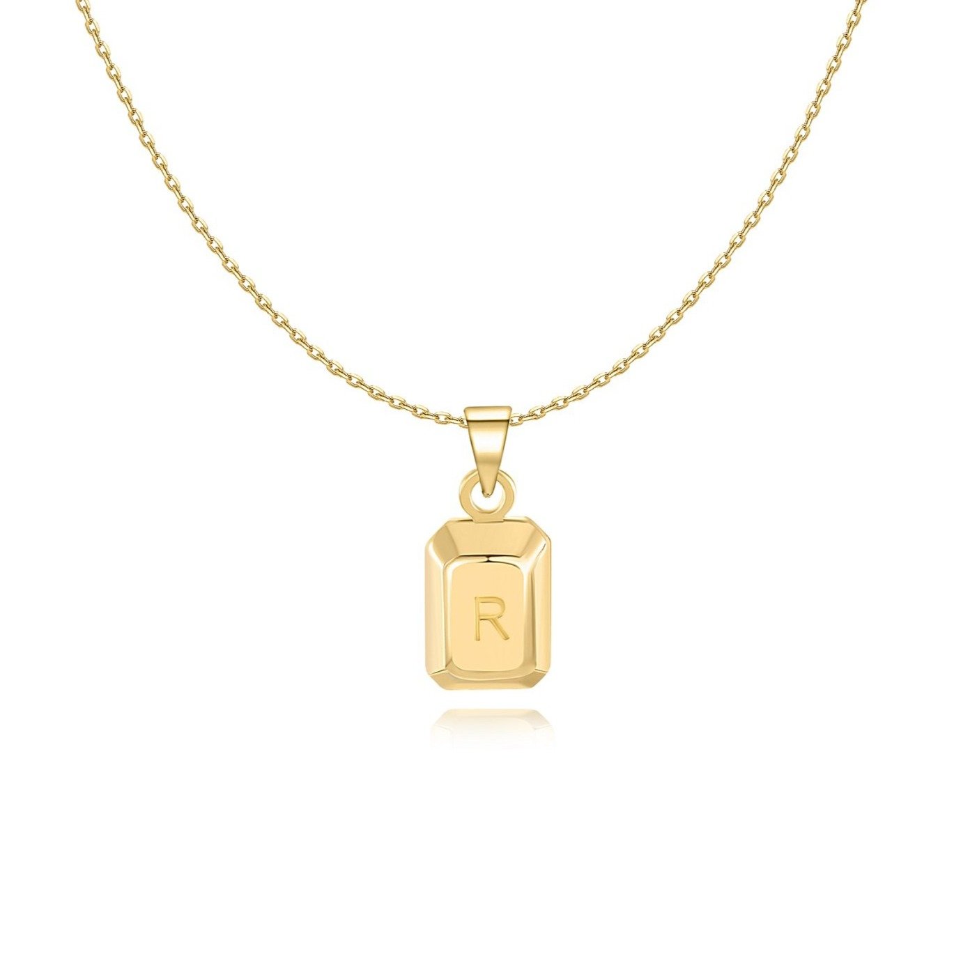 Collier "Lingot Initiale" ~ Argent Sterling