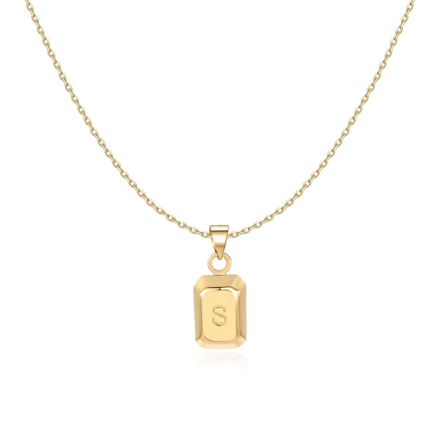 Collier "Lingot Initiale" ~ Argent Sterling