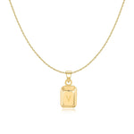 Charger l&#39;image dans la galerie, Collier &quot;Lingot Initiale&quot; ~ Argent Sterling
