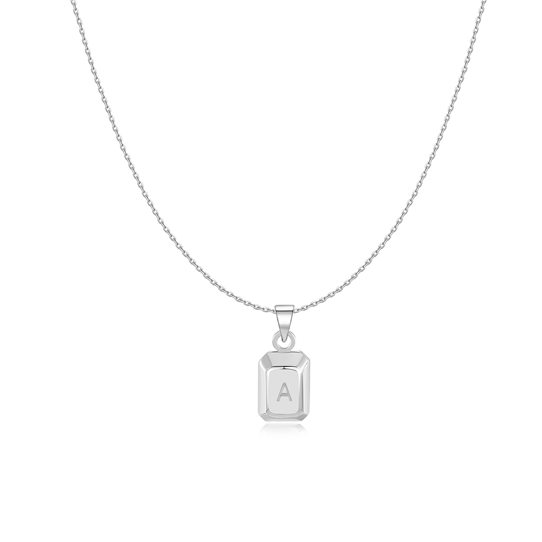 Collier "Lingot Initiale" ~ Argent Sterling